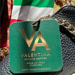 NWT Valentina Italian leather mini crossbody, duo straps